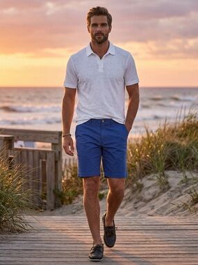 Polo Ralph Lauren Shorts Men 34 Blue Stretch Classic Fit Chino Golf NWT